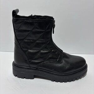 Alberto Torresi Women’s Black Moto Lug Combat Boots, Size EUR 40, US 7M